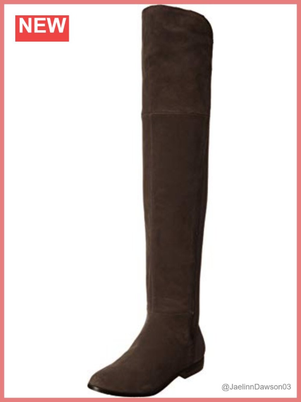 Split Suede Over-the-Knee Riding Boot Pull-On Block Heel Pointed Toe